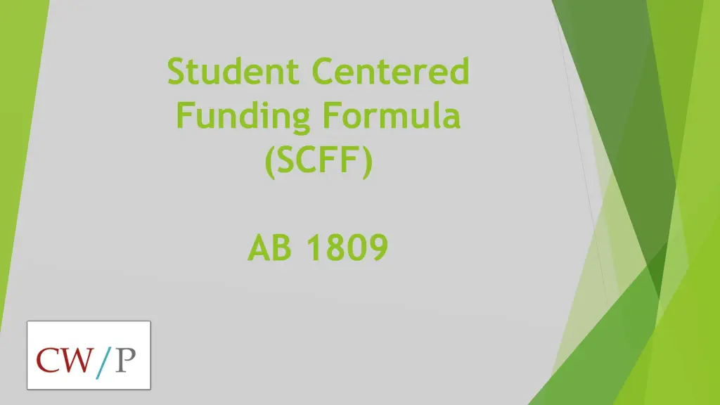 student centered funding formula scff n.w