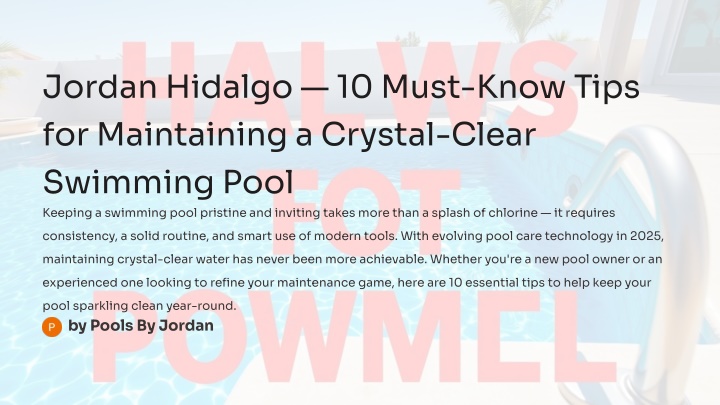 jordan hidalgo 10 must know tips for maintaining n.w