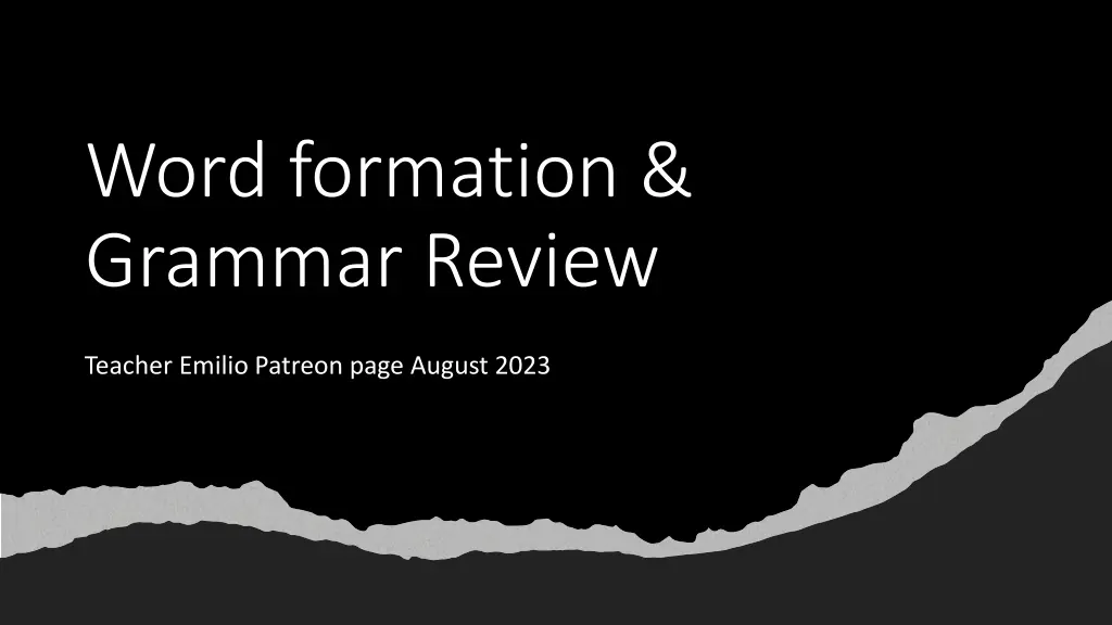 word formation grammar review n.w