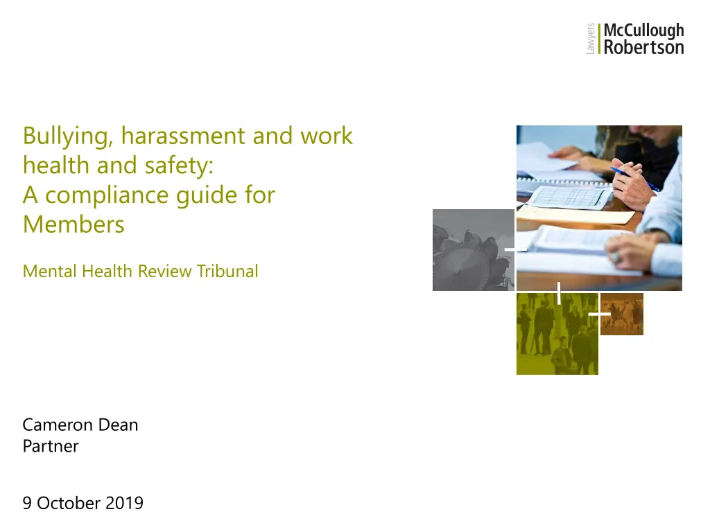 bullying harassment and work health and safety n.w