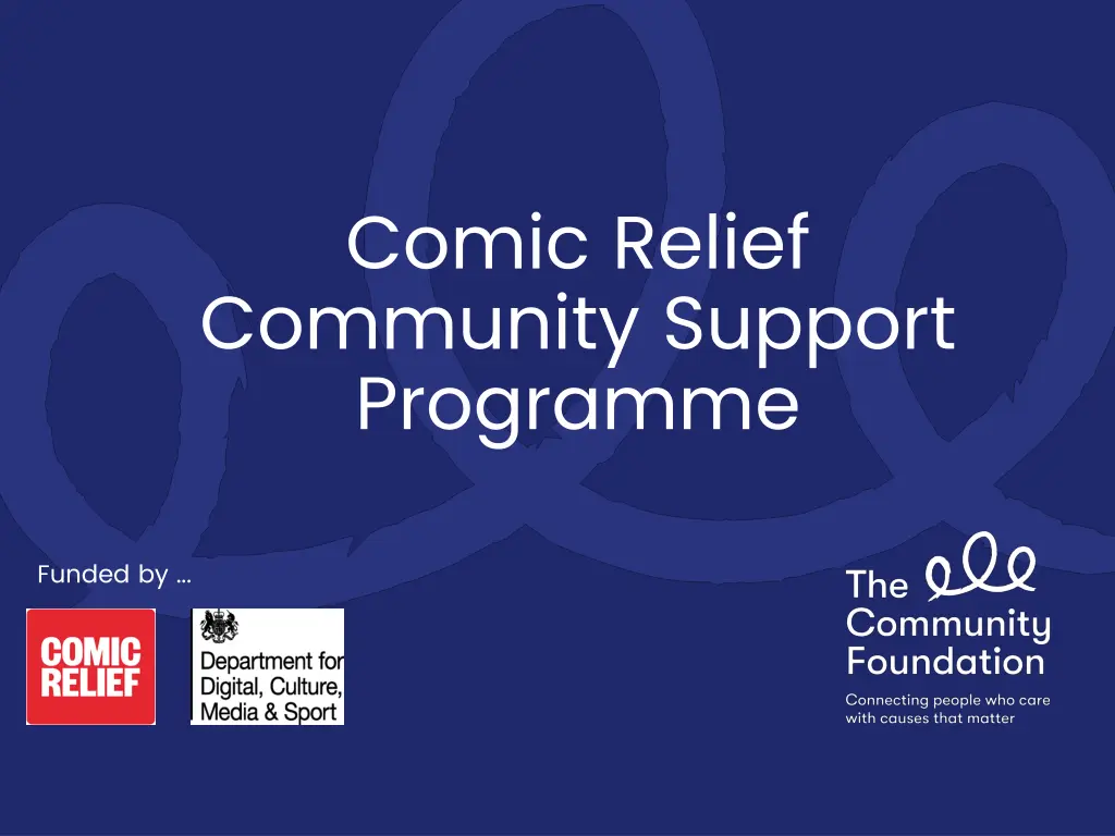 comic relief community support programme n.w