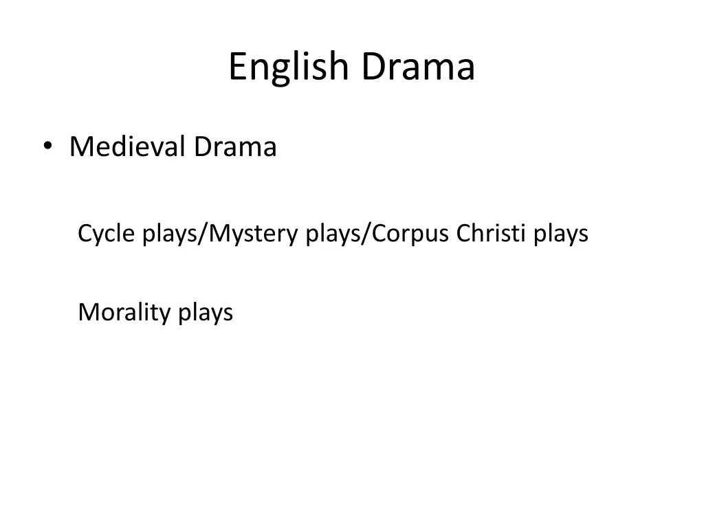 english drama n.w