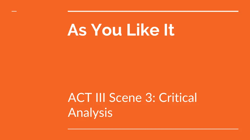 as you like it n.w