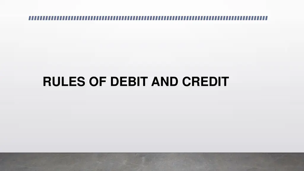 rules of debit and credit n.w