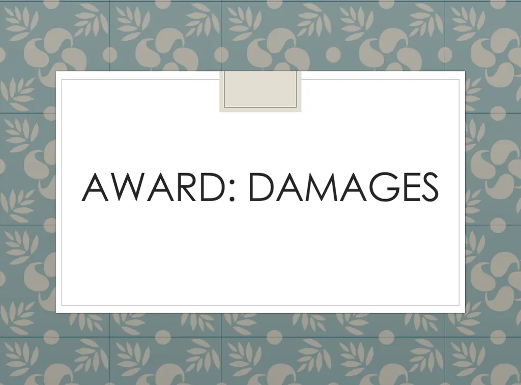 award damages n.w