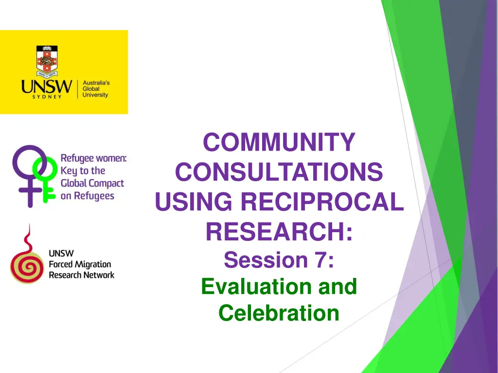 community consultations using reciprocal research n.w