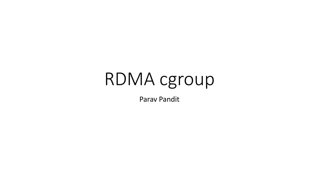 rdma cgroup n.w