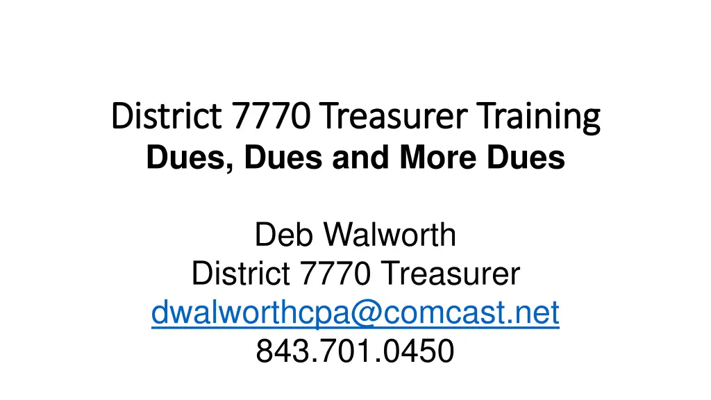district 7770 treasurer training district 7770 n.w