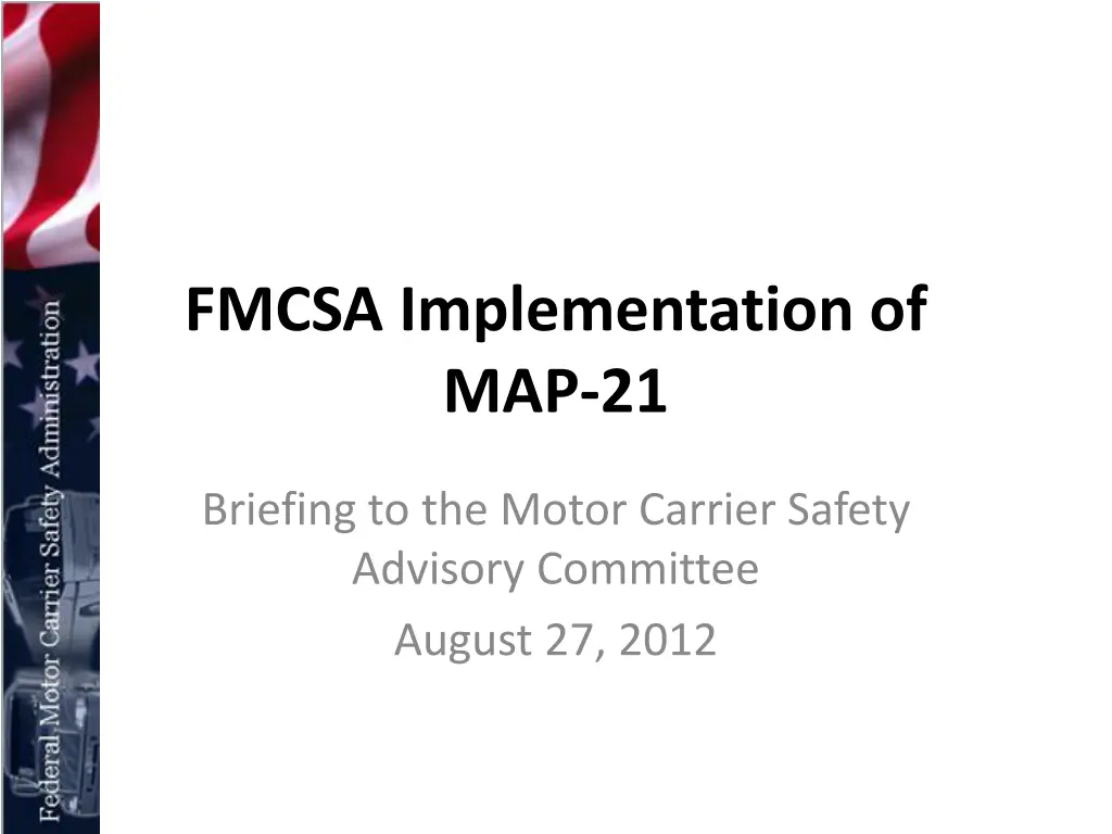 fmcsa implementation of map 21 n.w