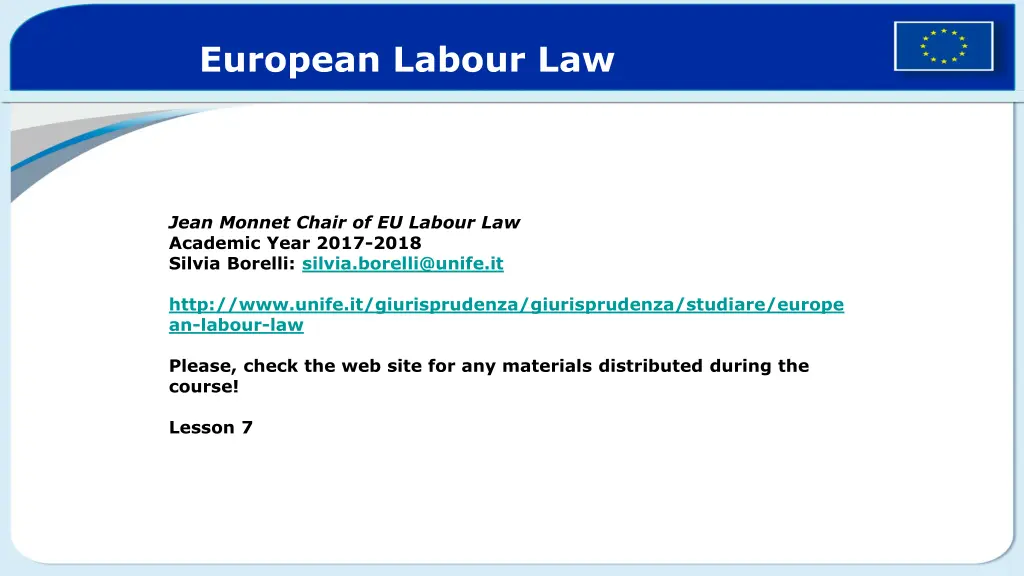 european labour law n.w