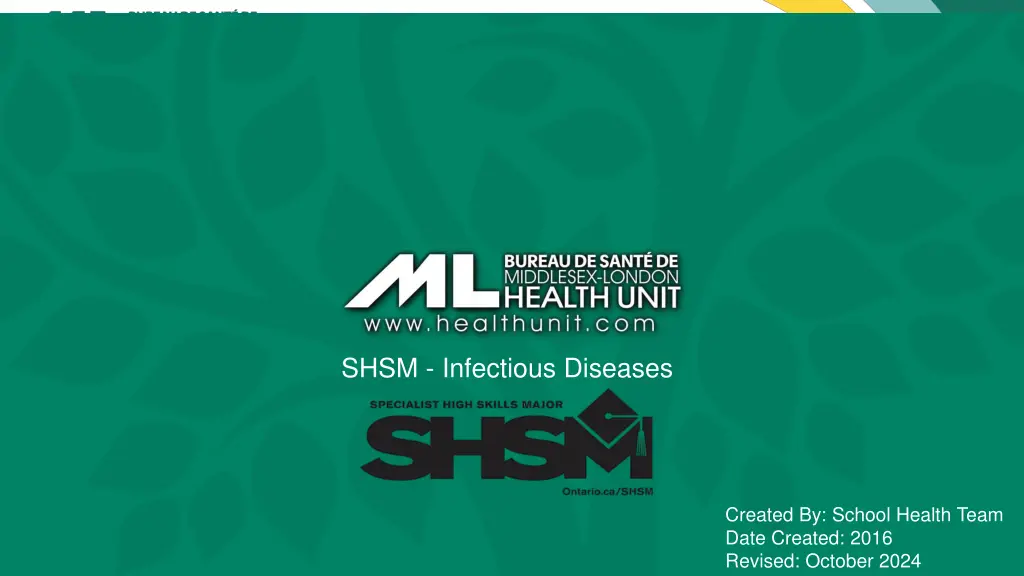 shsm infectious diseases n.w
