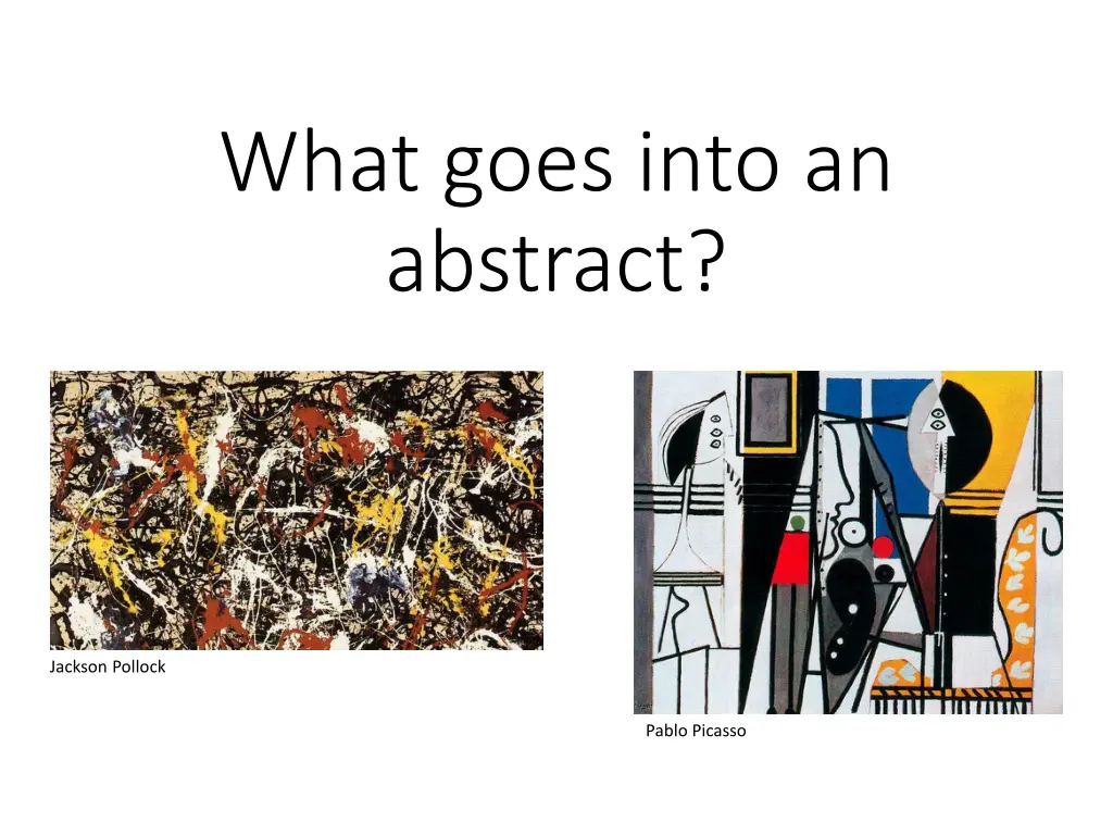 what goes into an abstract n.w