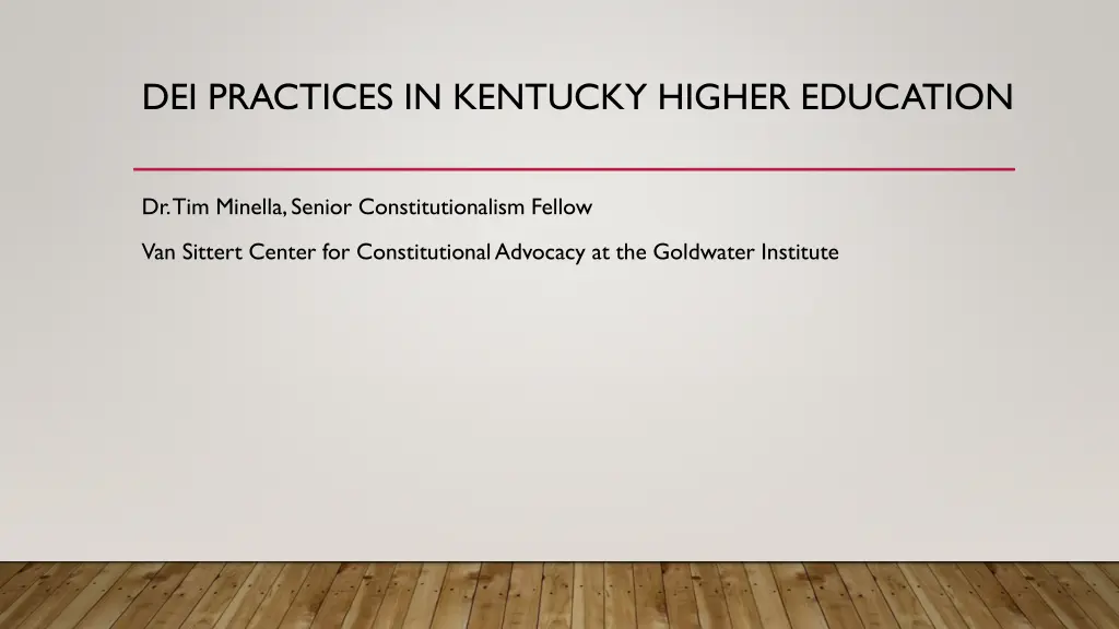 dei practices in kentucky higher education n.w