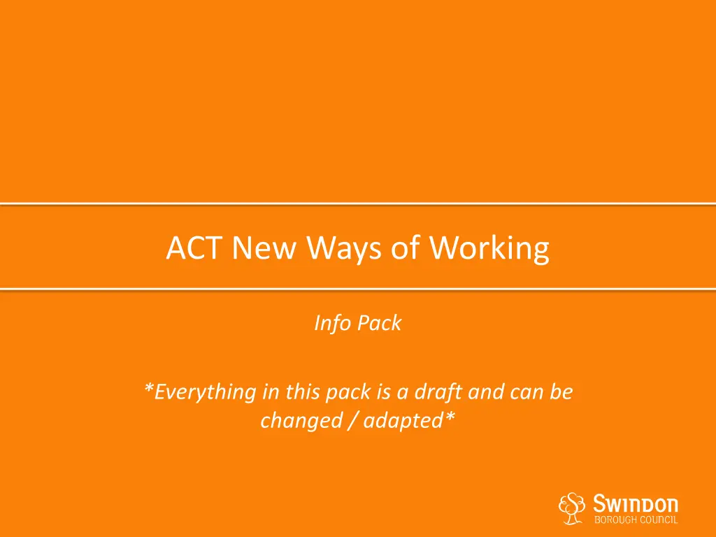 act new ways of working n.w