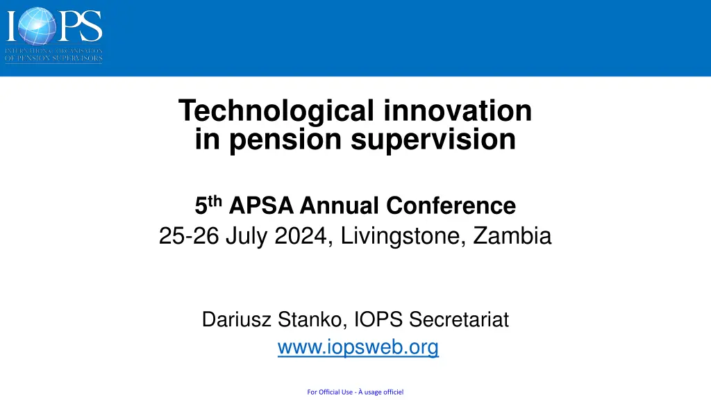 technological innovation in pension supervision n.w