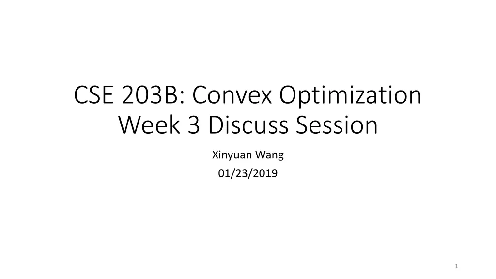 cse 203b convex optimization week 3 discuss n.w