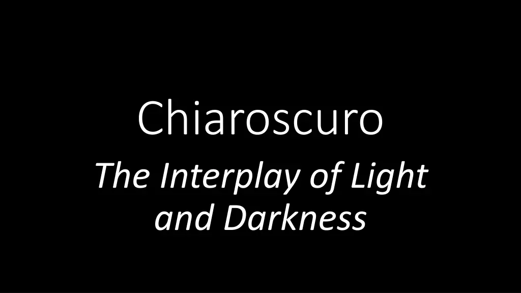 chiaroscuro the interplay of light and darkness n.w