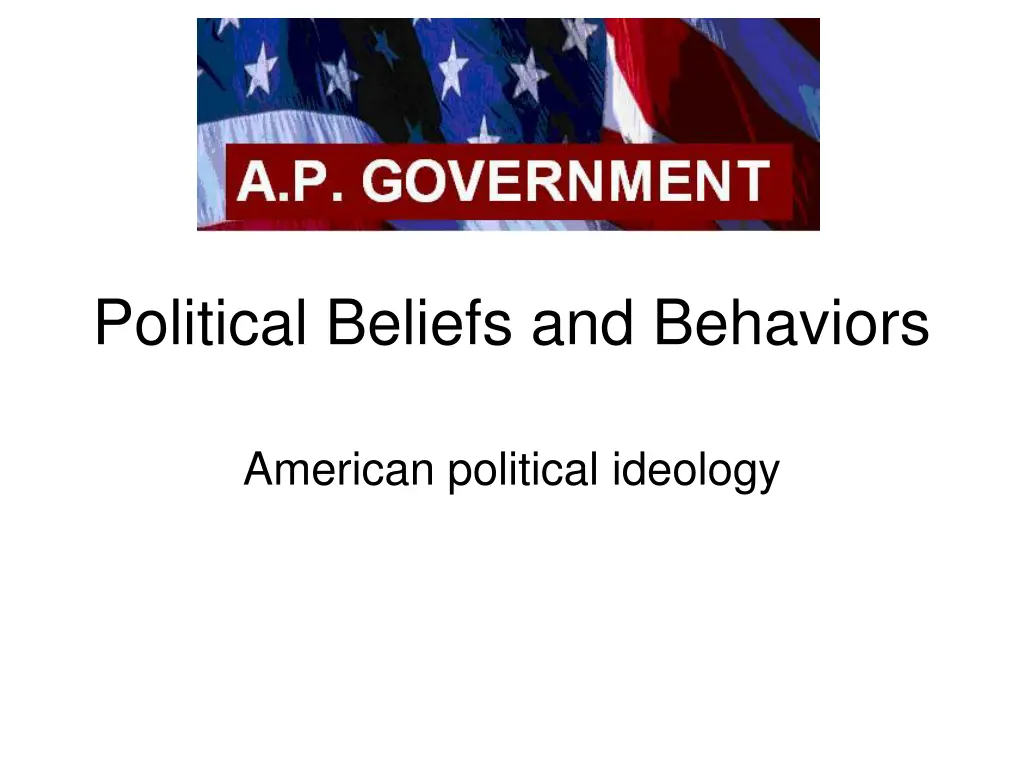 political beliefs and behaviors n.w
