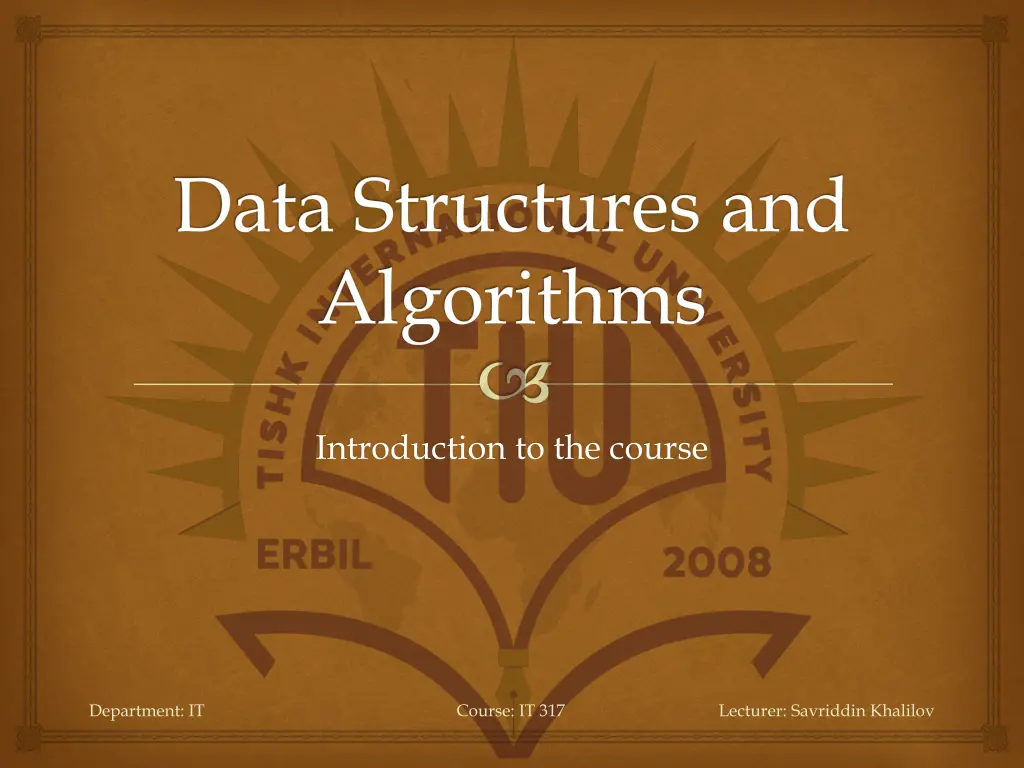 data structures and algorithms n.w