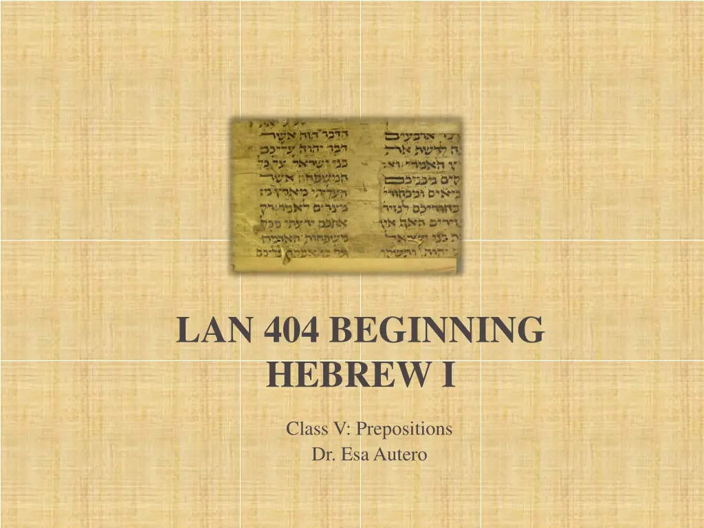 lan 404 beginning hebrew i n.w