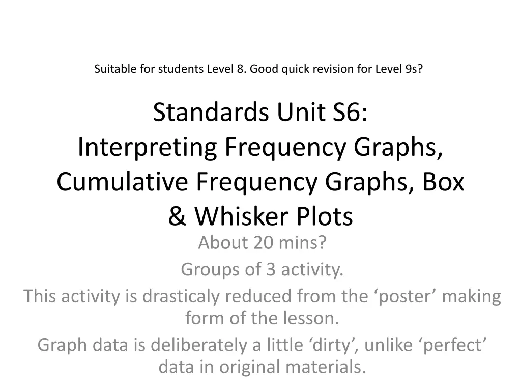 suitable for students level 8 good quick revision n.w