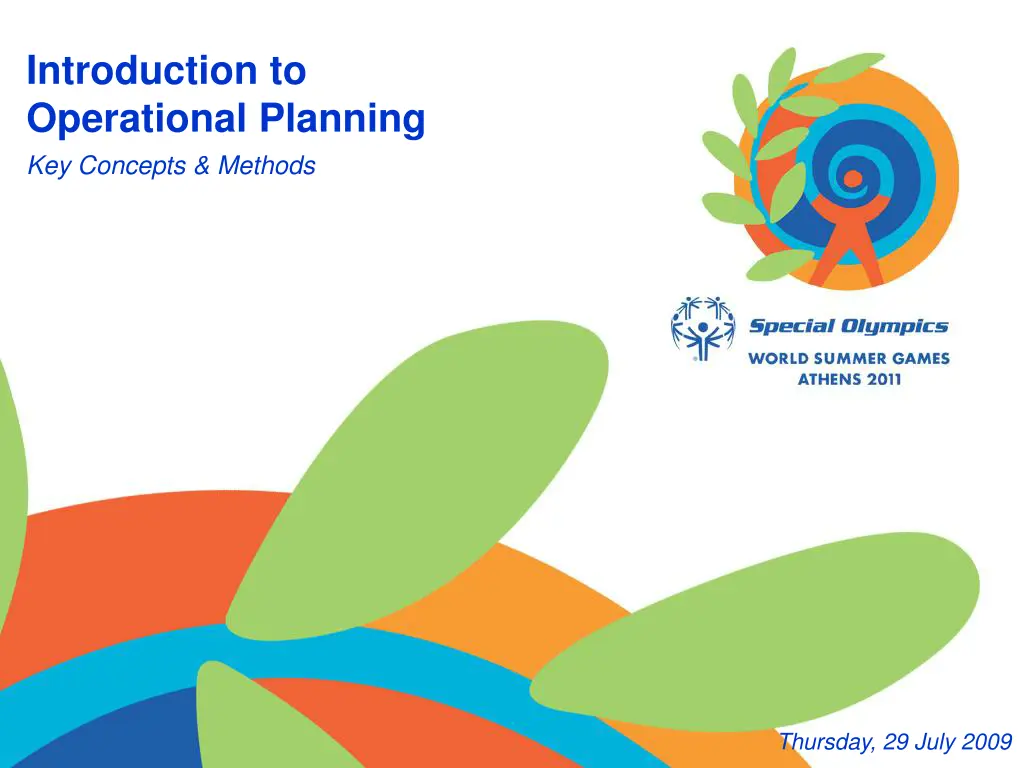 introduction to operational planning n.w