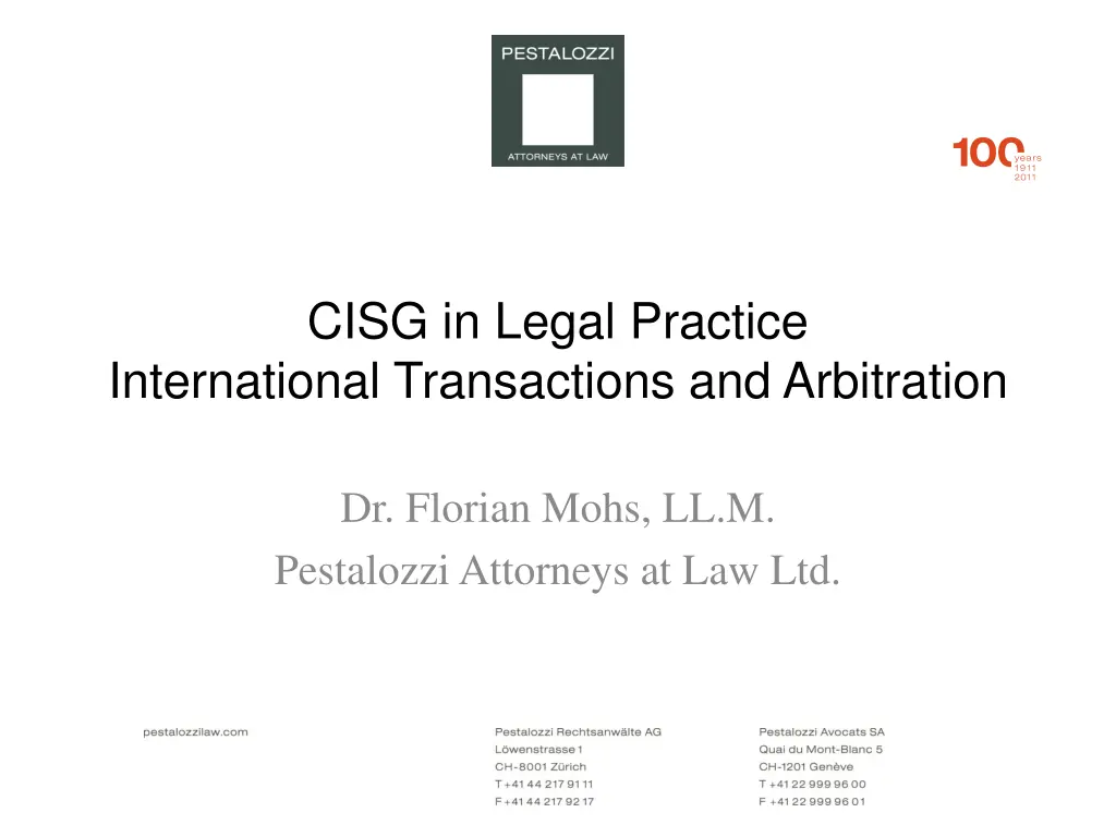 cisg in legal practice international transactions n.w
