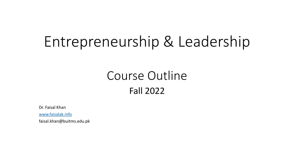 entrepreneurship leadership n.w