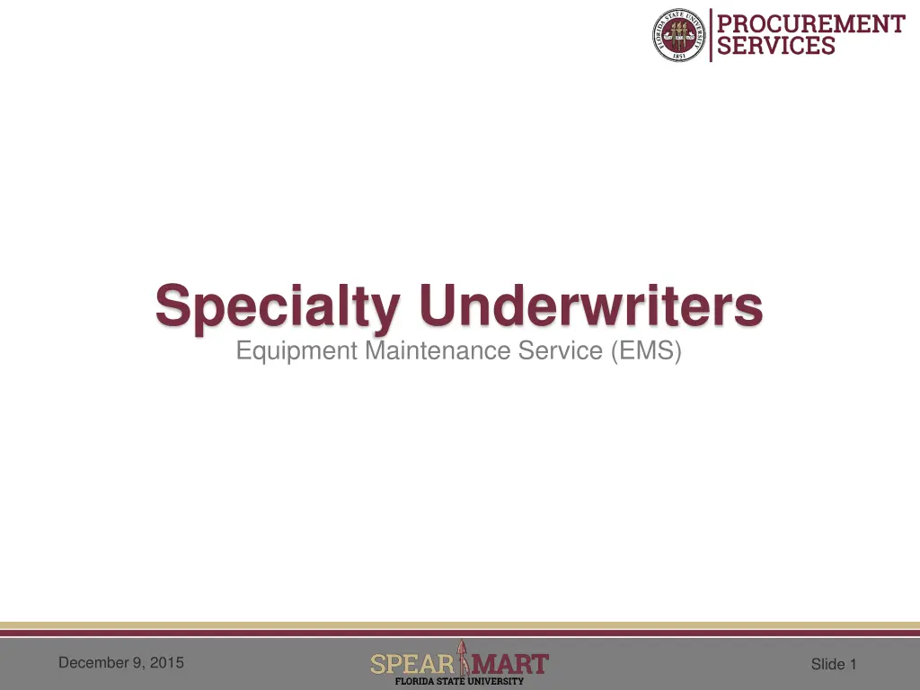 specialty underwriters equipment maintenance n.w