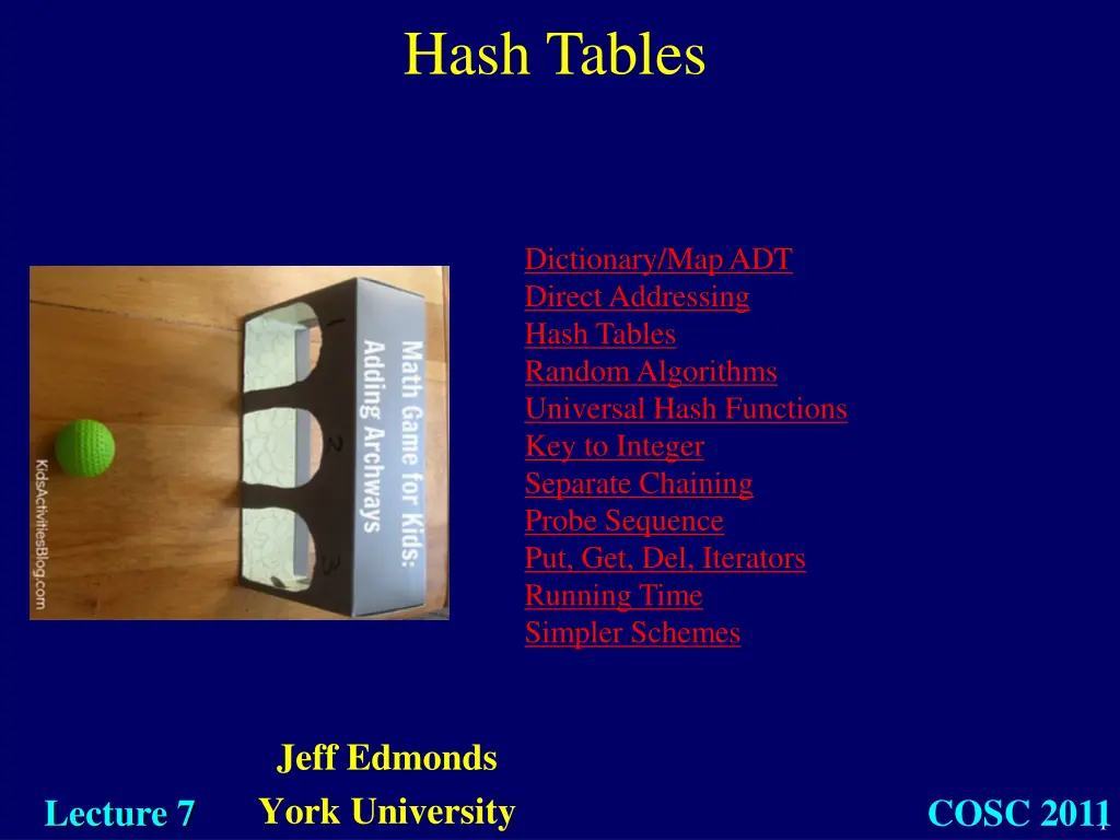 hash tables n.w