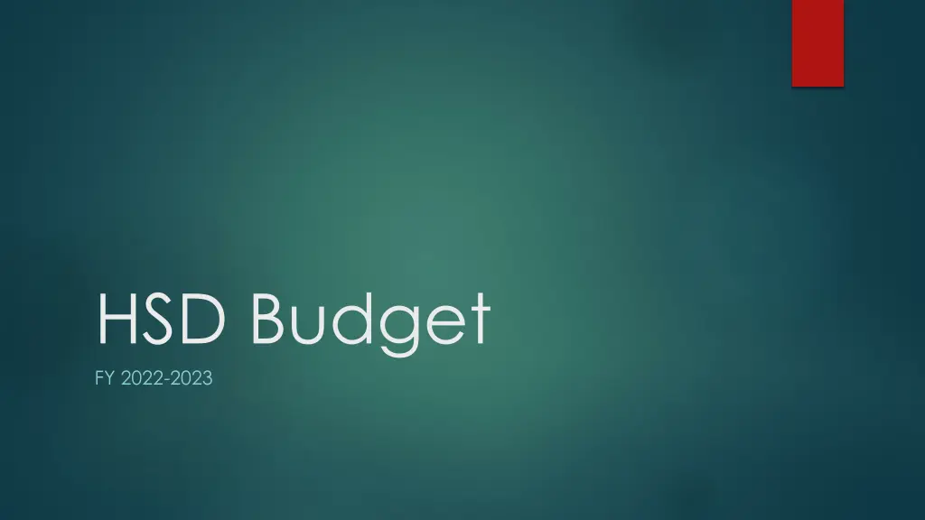 hsd budget fy 2022 2023 n.w