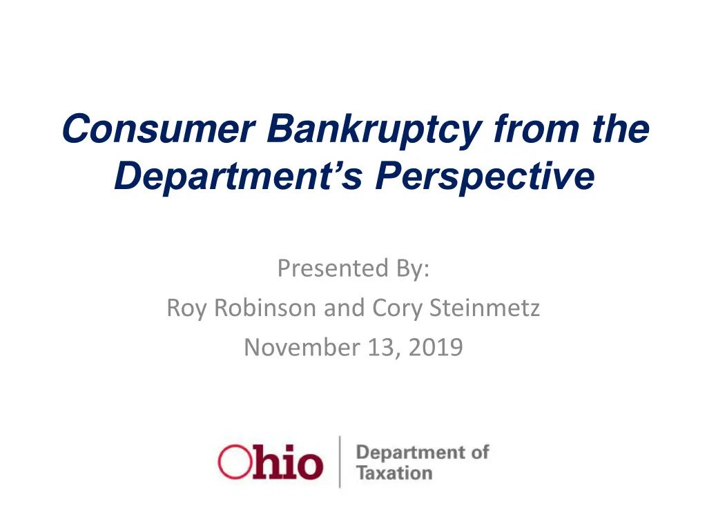 consumer bankruptcy from the department n.w