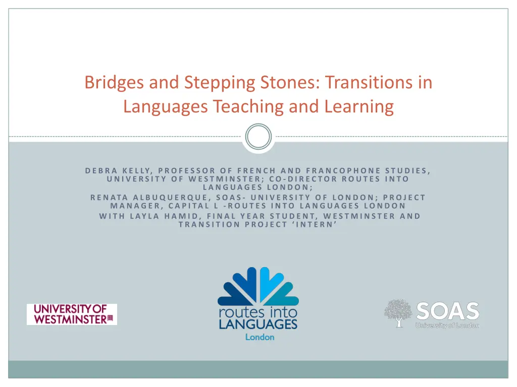 bridges and stepping stones transitions n.w