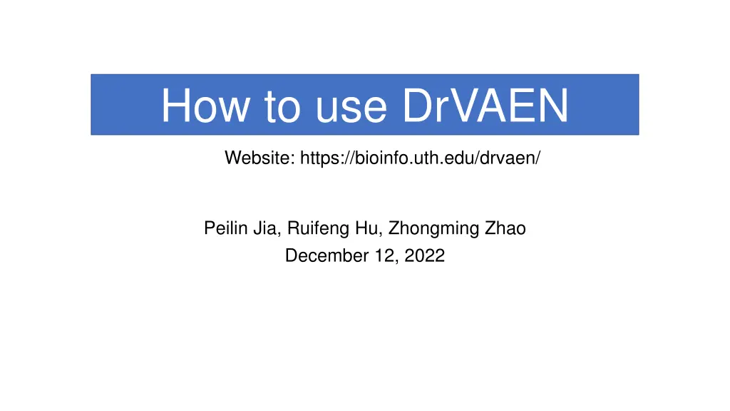 how to use drvaen n.w