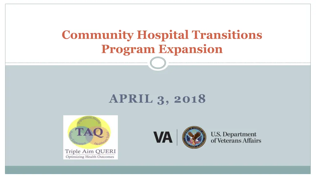 community hospital transitions program expansion n.w