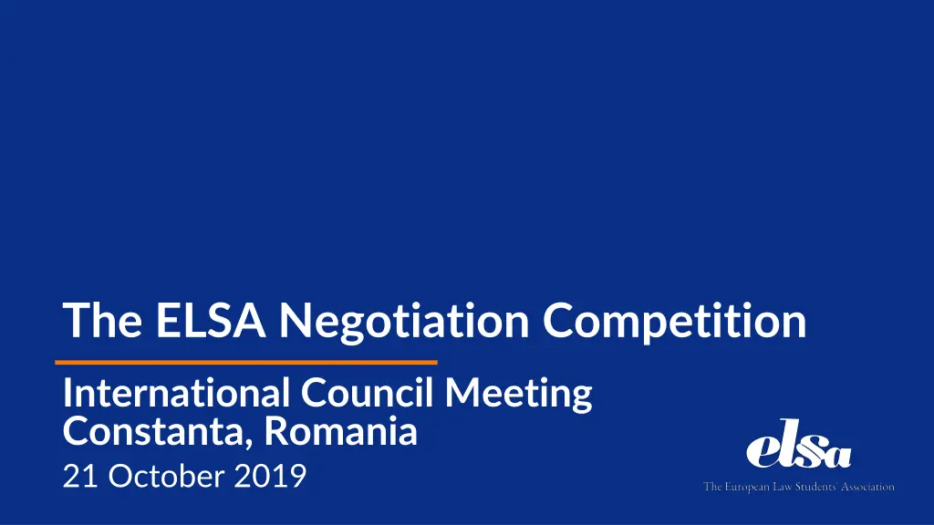 the elsa negotiation competition international n.w