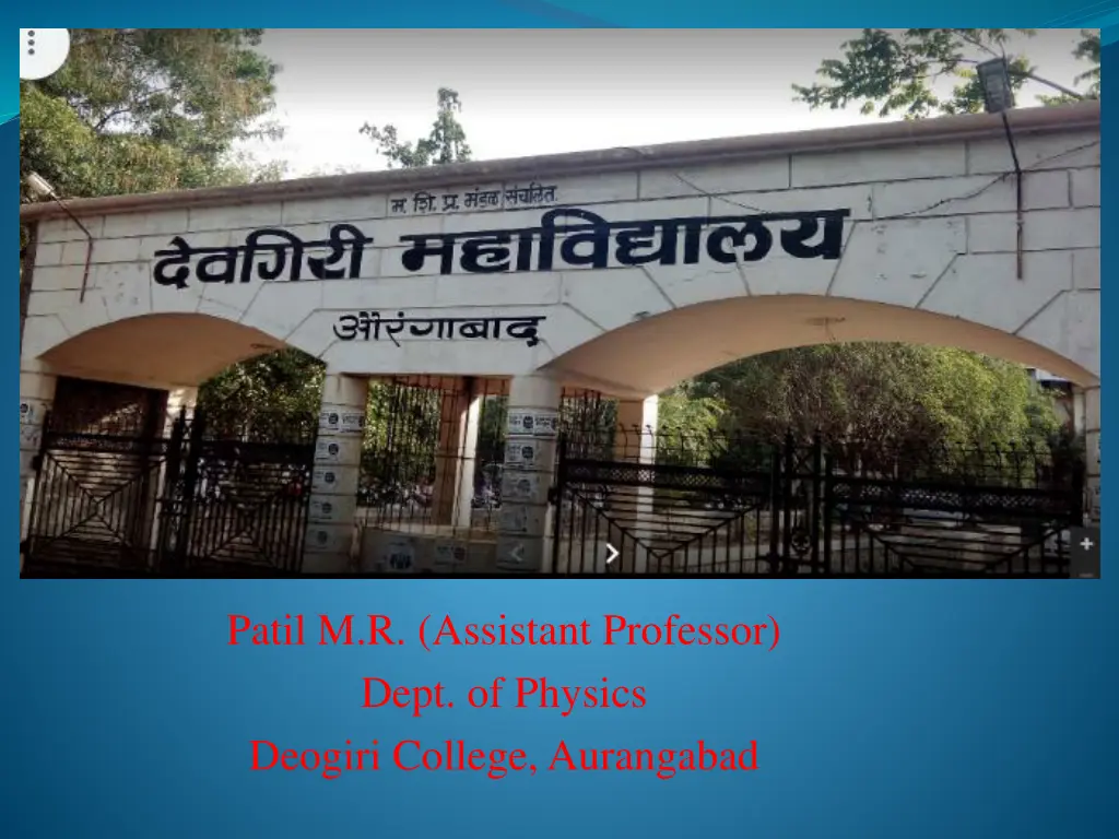 patil m r assistant professor dept of physics n.w