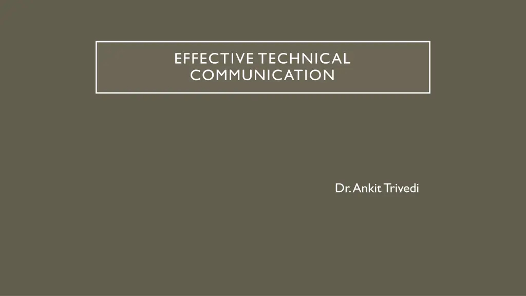effective technical communication n.w