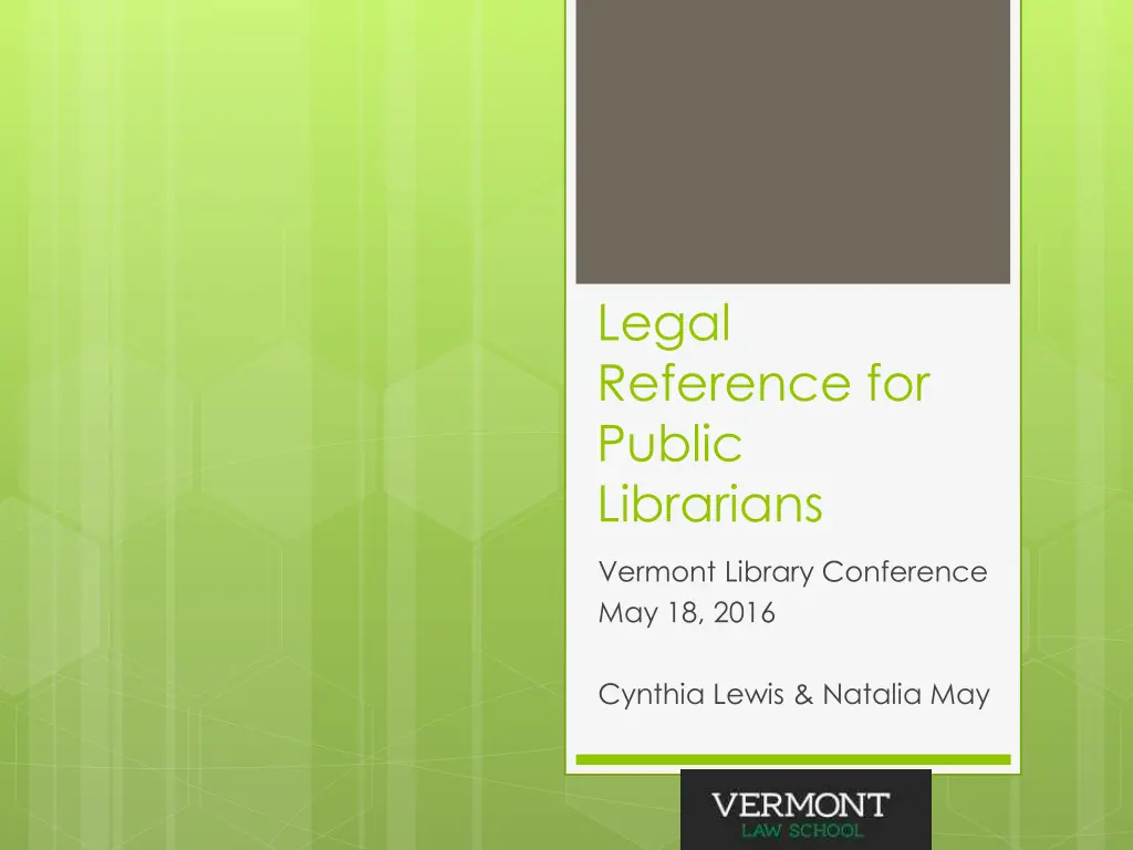 legal reference for public librarians n.w