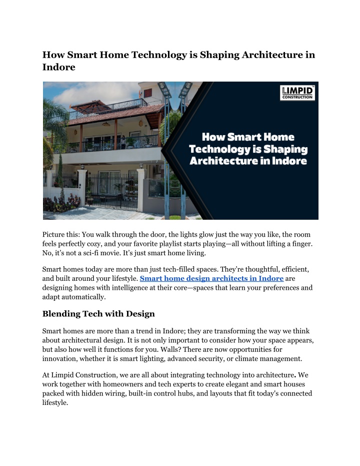 how smart home technology is shaping architecture n.w