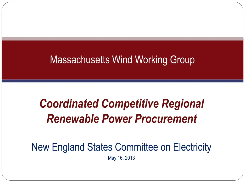 massachusetts wind working group n.w