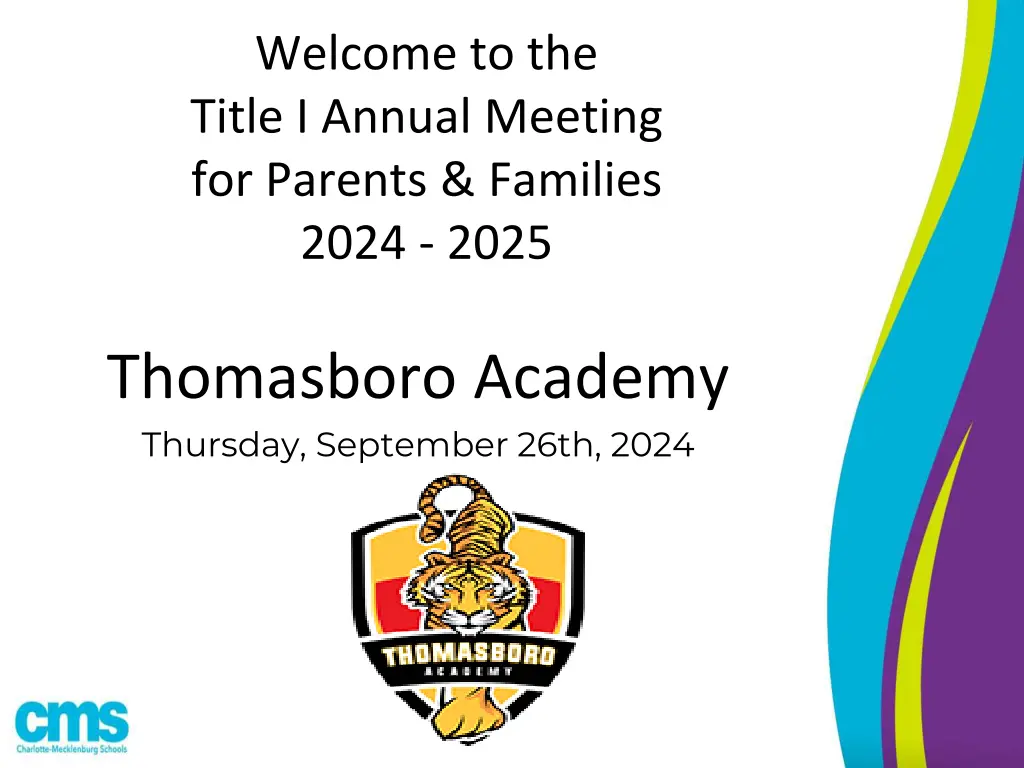 welcome to the title i annual meeting for parents n.w