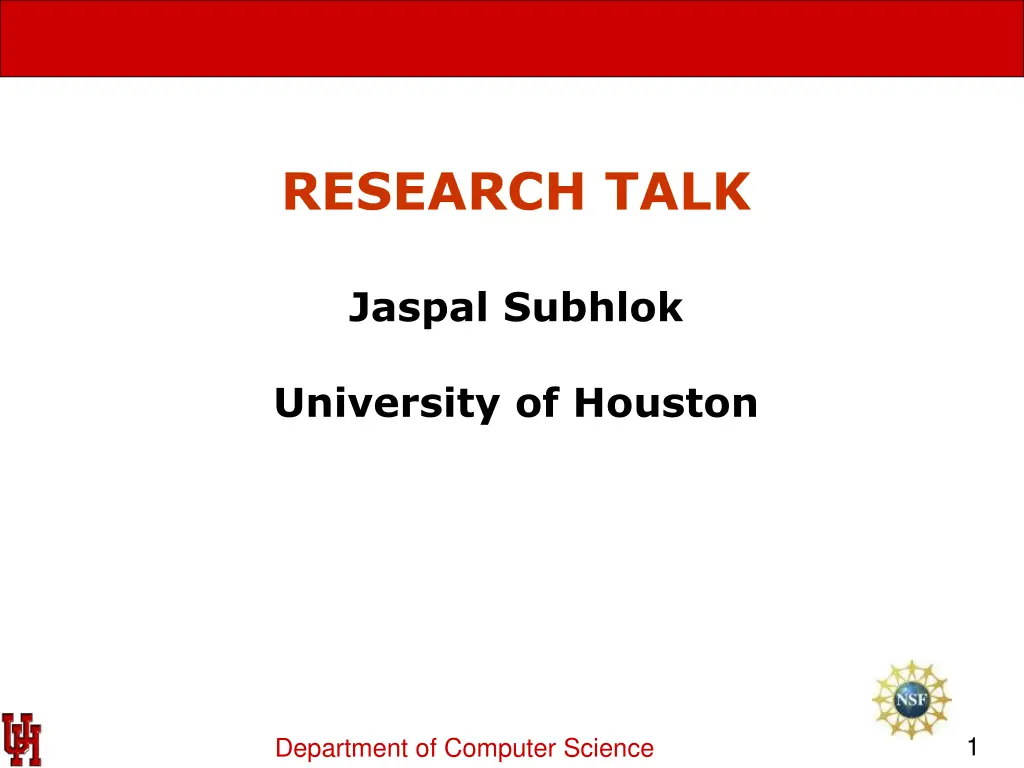 research talk n.w