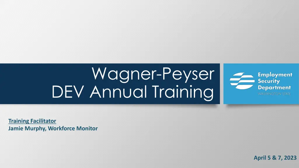 wagner peyser dev annual training n.w