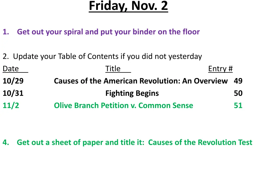 friday nov 2 n.w