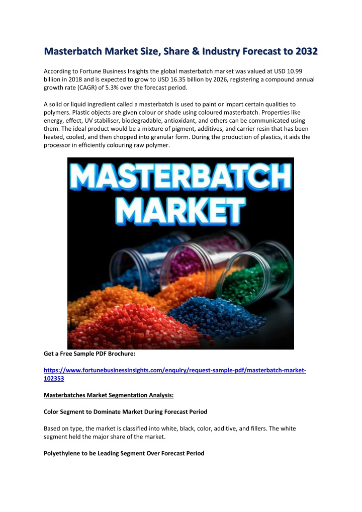 masterbatch market size share industry forecast n.w
