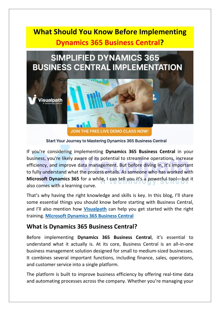 what should you know before implementing dynamics n.w