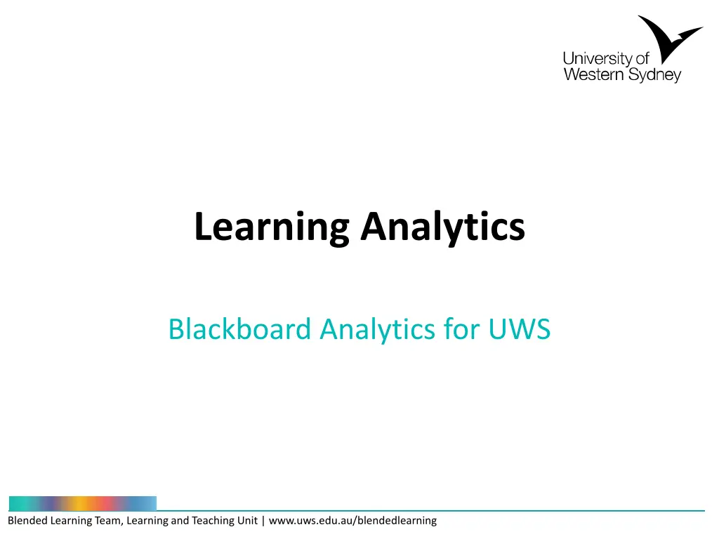 learning analytics n.w