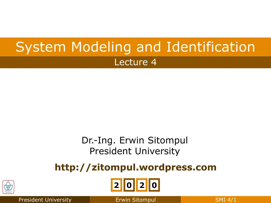 system modeling and identification n.w