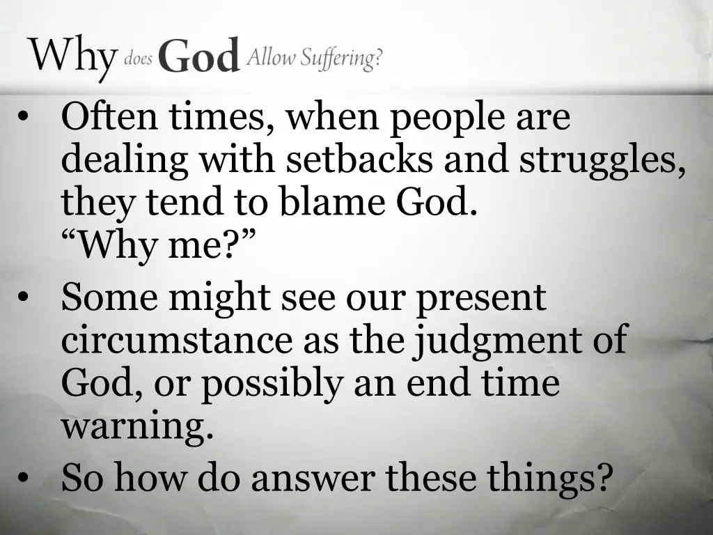 often times when people are dealing with setbacks n.w